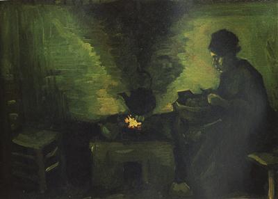 Vincent Van Gogh Peasant Woman by the Fireplace (nn04)